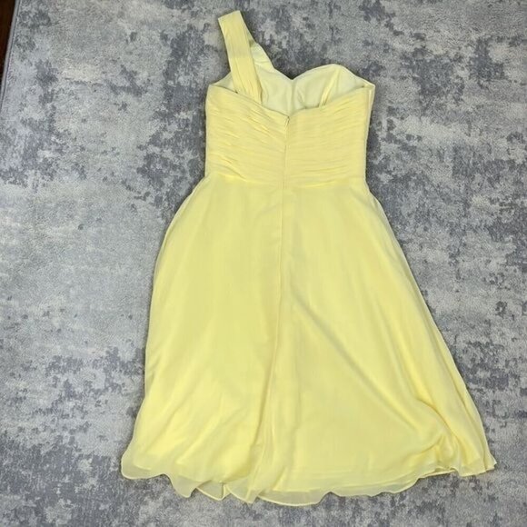 Azazie Sariah Yellow Daffodil Bridesmaid Dress One Shoulder - Picture 10 of 12